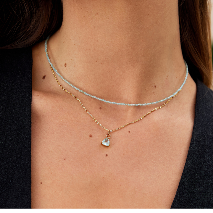 Apatit Perlenhalskette