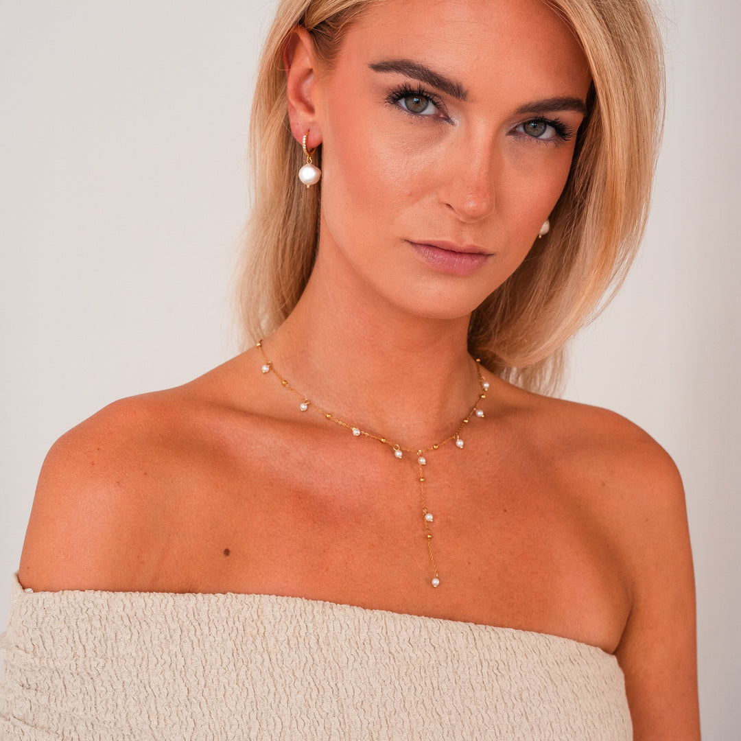 Elegante Perlenanhänger-Halskette