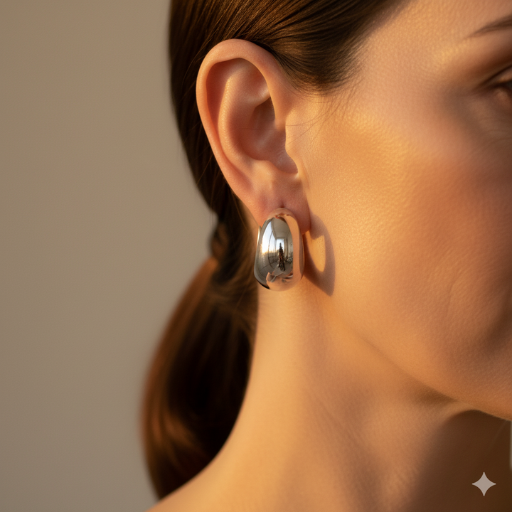 Tara Silber Chunky Creolen