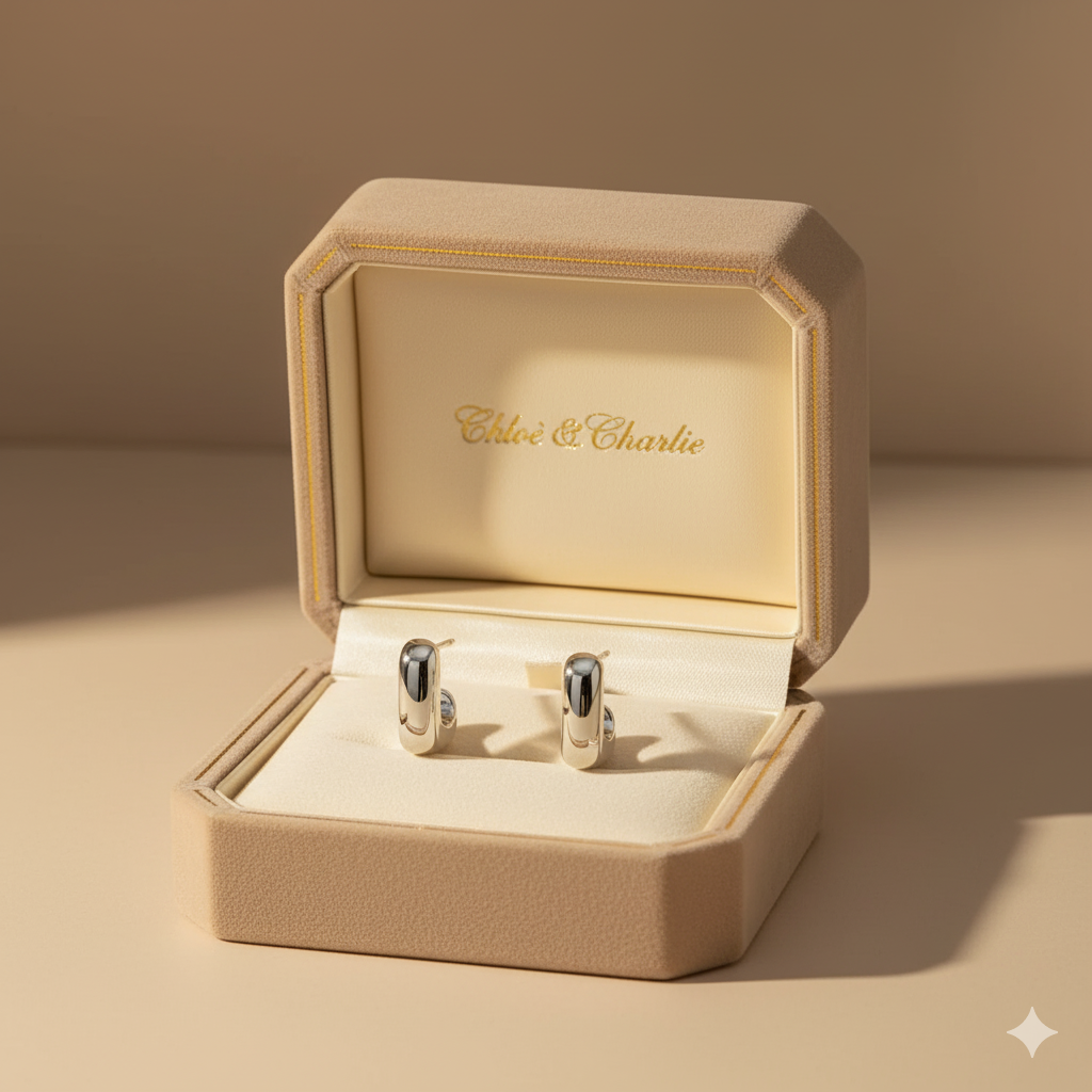 Alice Square Hoop Gold Ohrringe