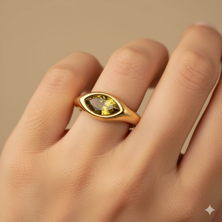 Grüner Arizona Kristallring