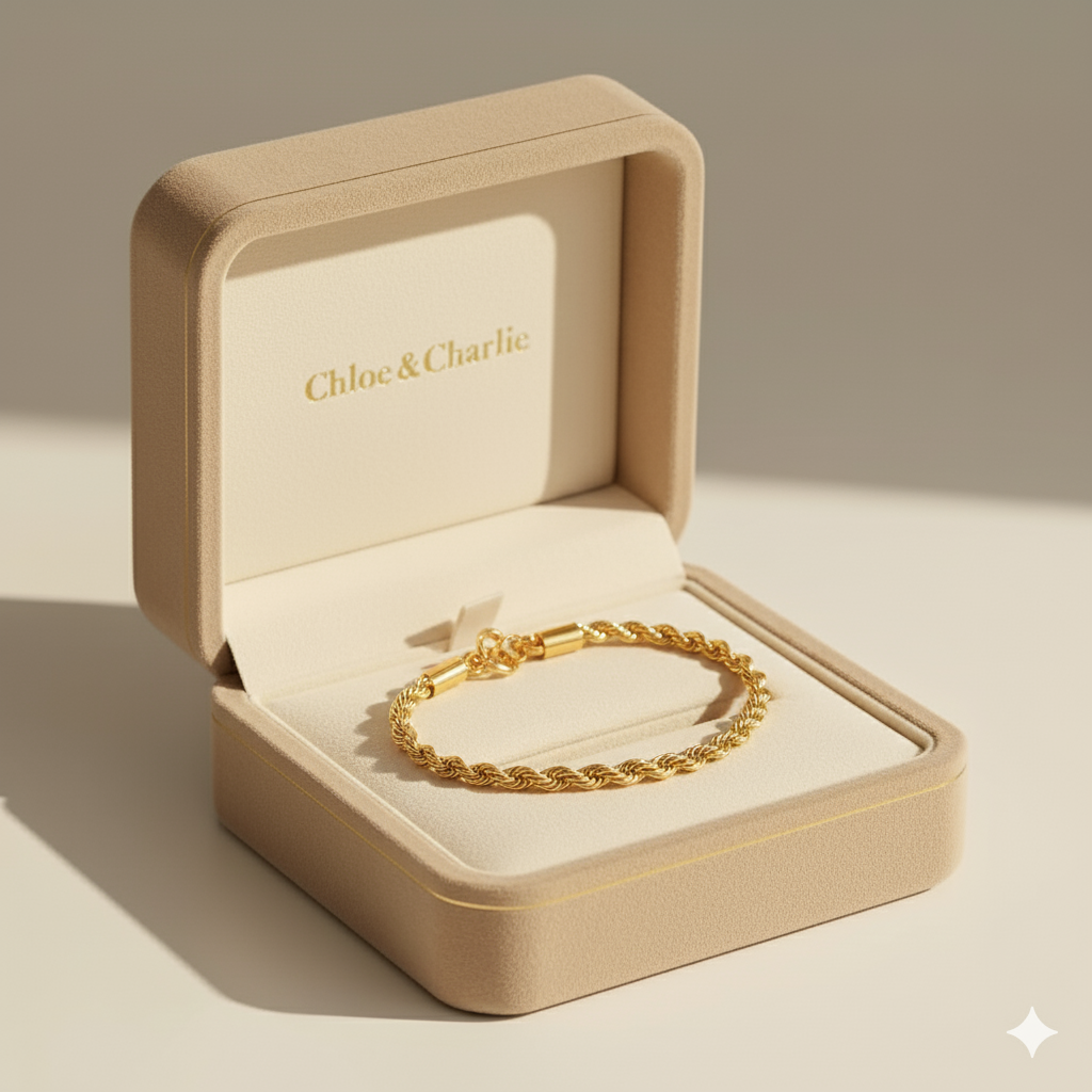 Verdrehtes Chic Goldarmband