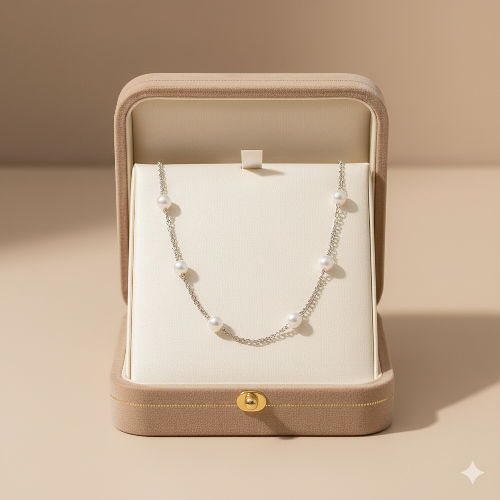 Nura Silberne Halskette