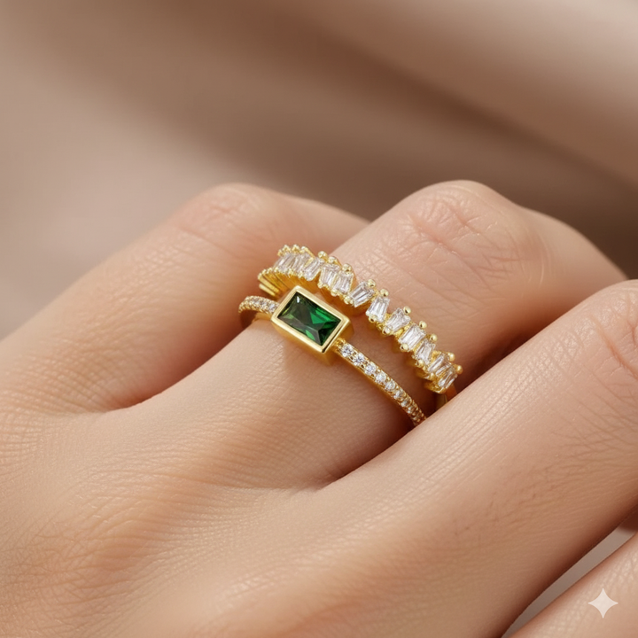 Glückseligkeit - Geschichteter Kristallring