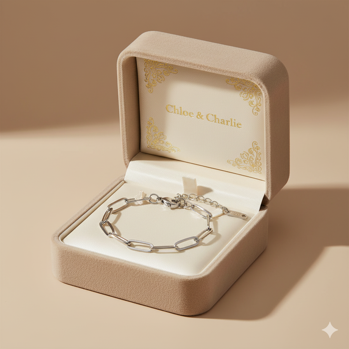 Büroklammer Silberarmband