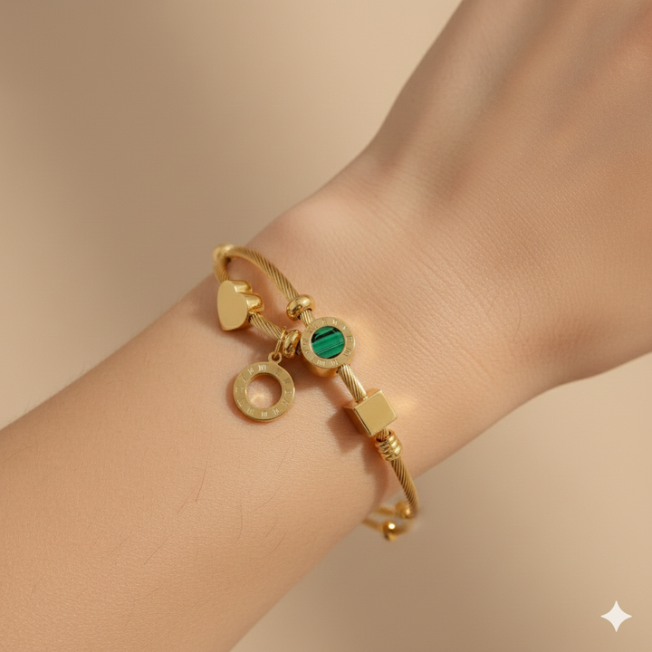 Mely - Armband mit goldenem Herzen 