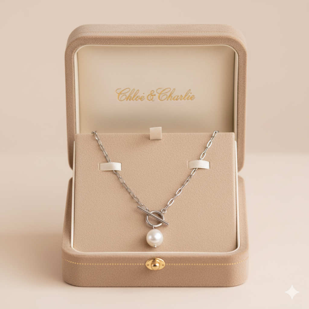 Eva Süßwasser Silber Halskette