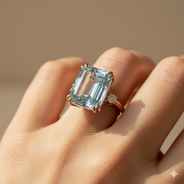 Vintage Blauer Zirkonia Ring