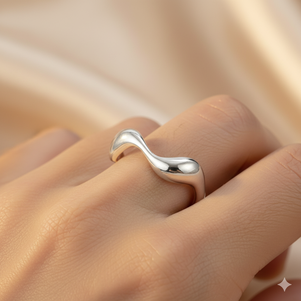 Wellen - Minimalistischer Ring 