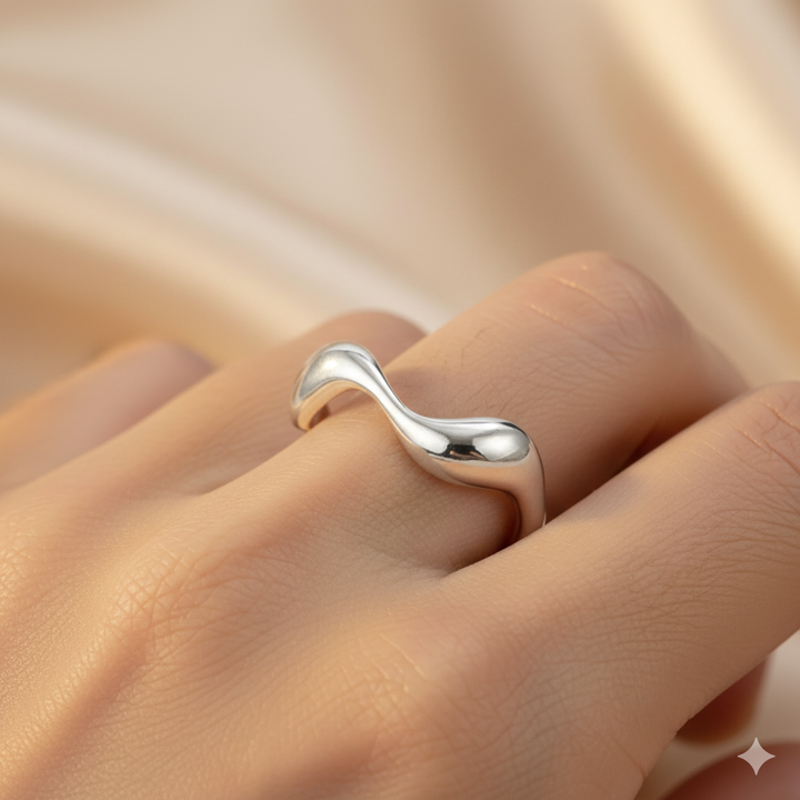 Wellen - Minimalistischer Ring 