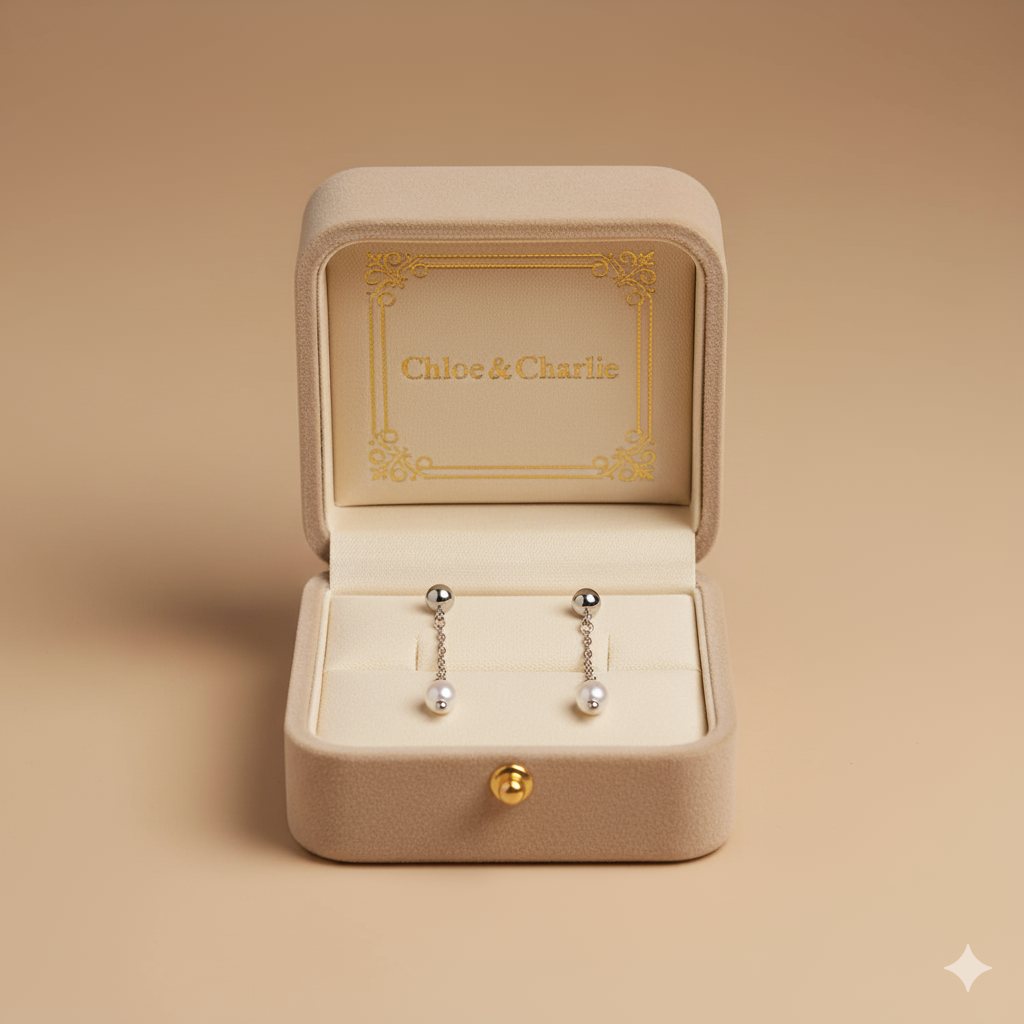 Silberne Maria Tropf Ohrringe