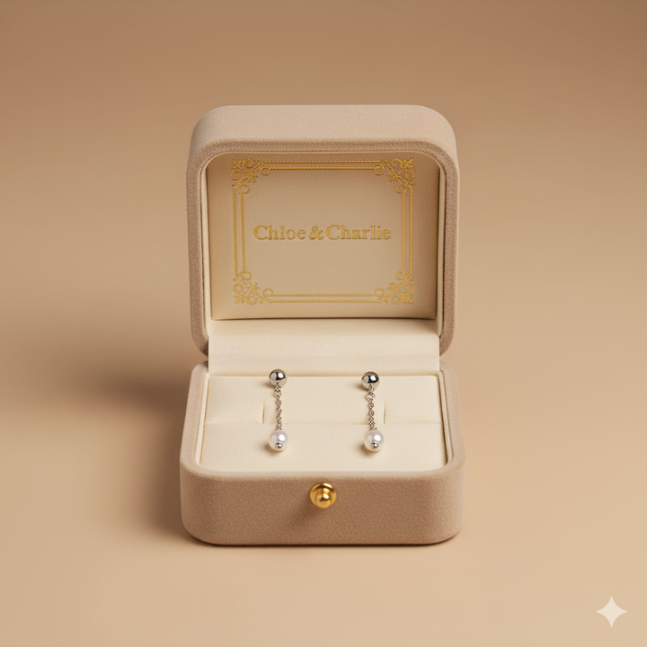 Silberne Maria Tropf Ohrringe