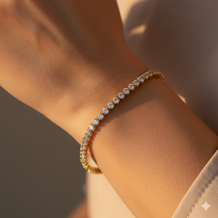 Cordelia Gold Tennisarmband