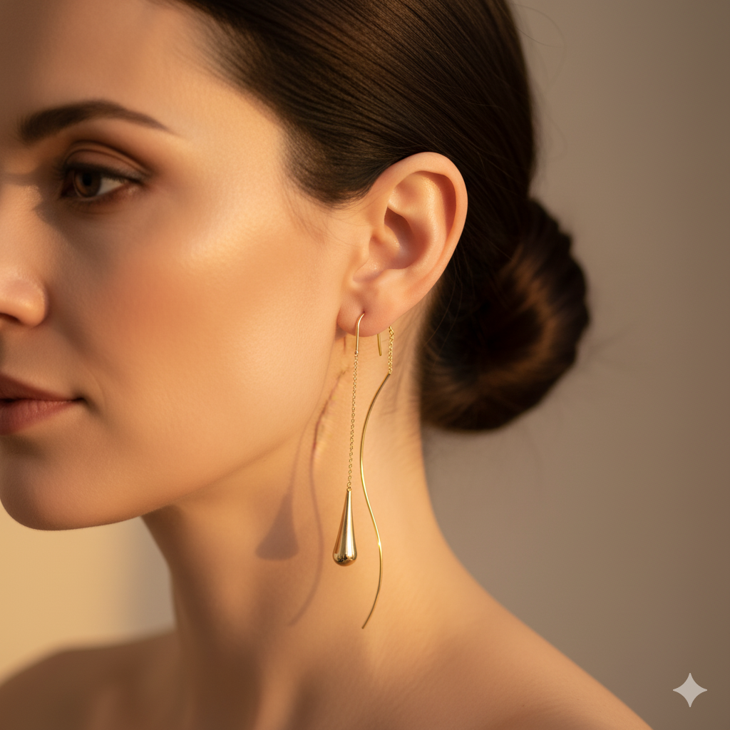 Tränenförmige Quastenohrringe