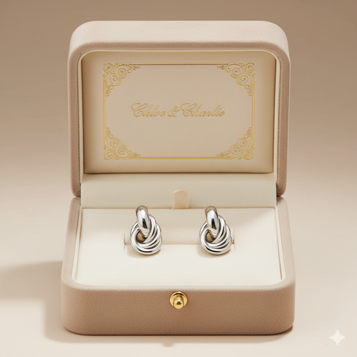 Sofia Verdrehte Silber Creolen