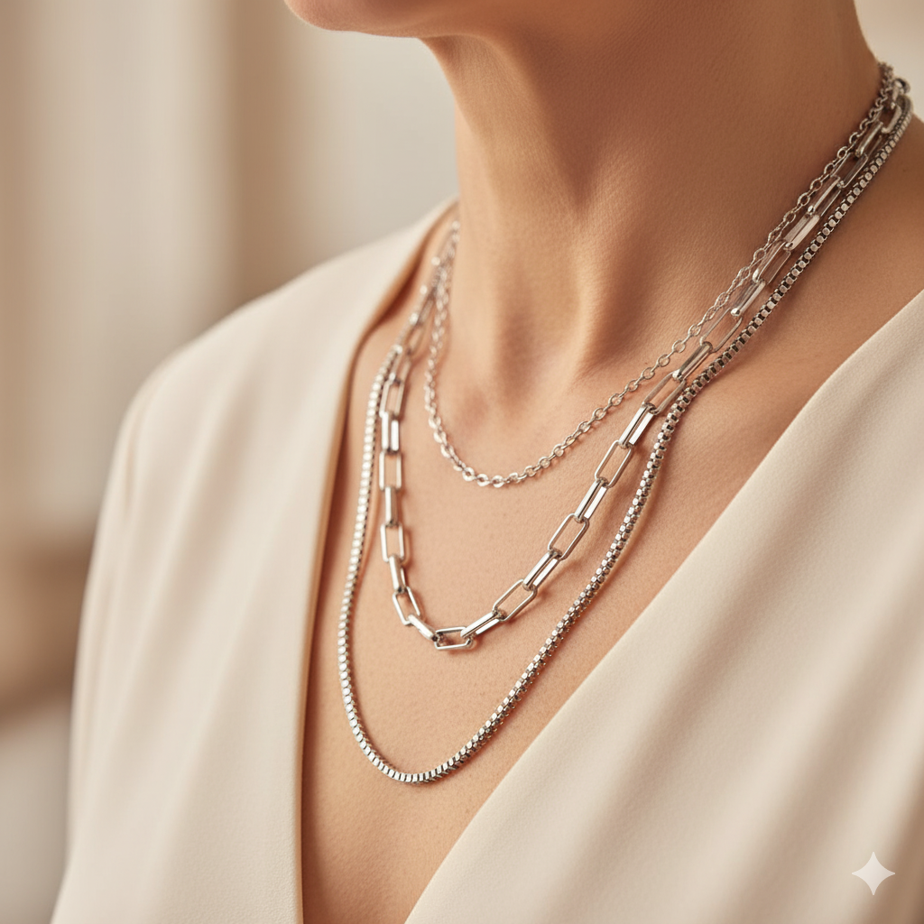 Miela Geschichtete Kettenhalskette