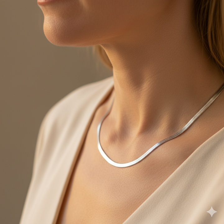 Sarya Snake Chain Silberne Halskette