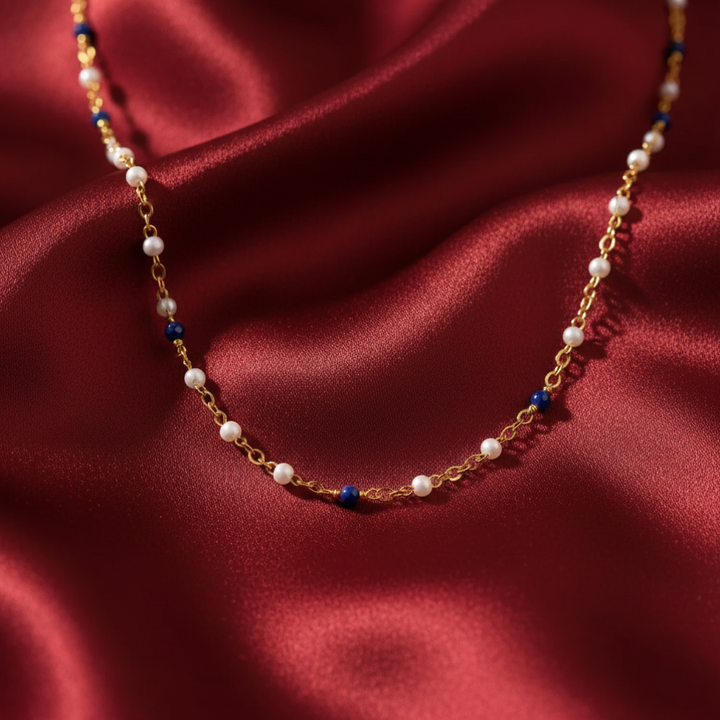 Luna Mitternachtsstein-Halskette