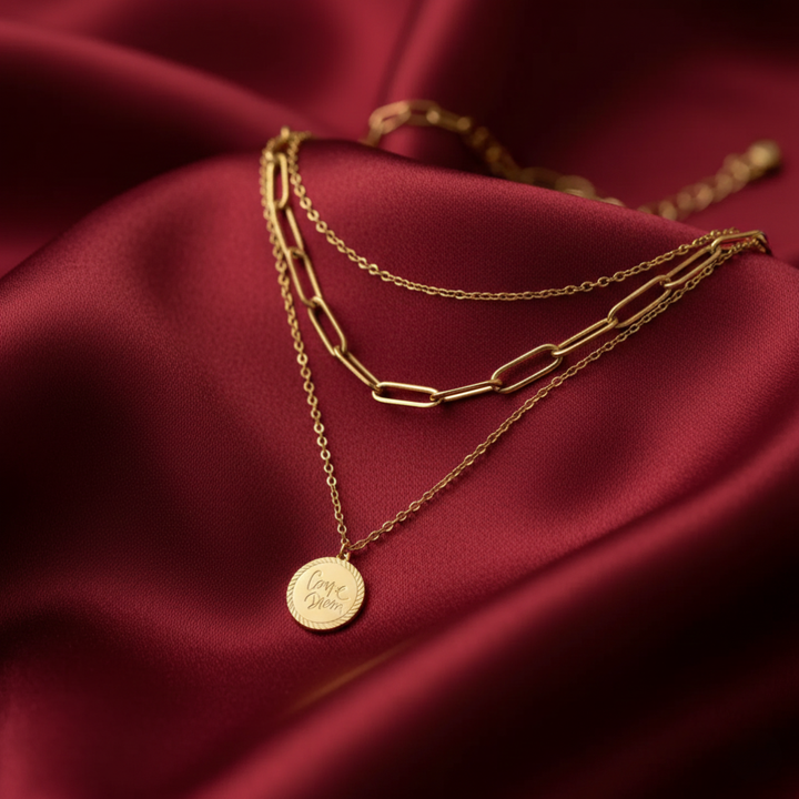 Janie Coin Geschichtete Halskette