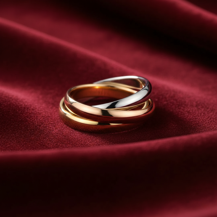 Dreifarbiger Loop-Ring 