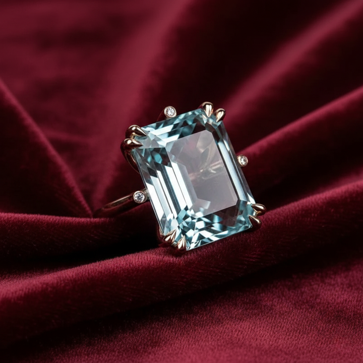 Vintage Blauer Zirkonia Ring