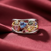 Vintage-Ring mit farbigem Zirkonia