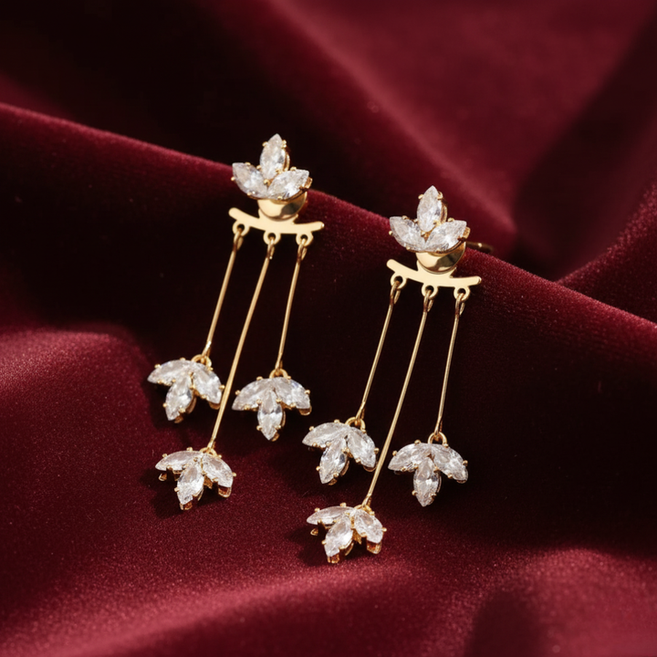 Elegante Wasserfall-Ohrringe