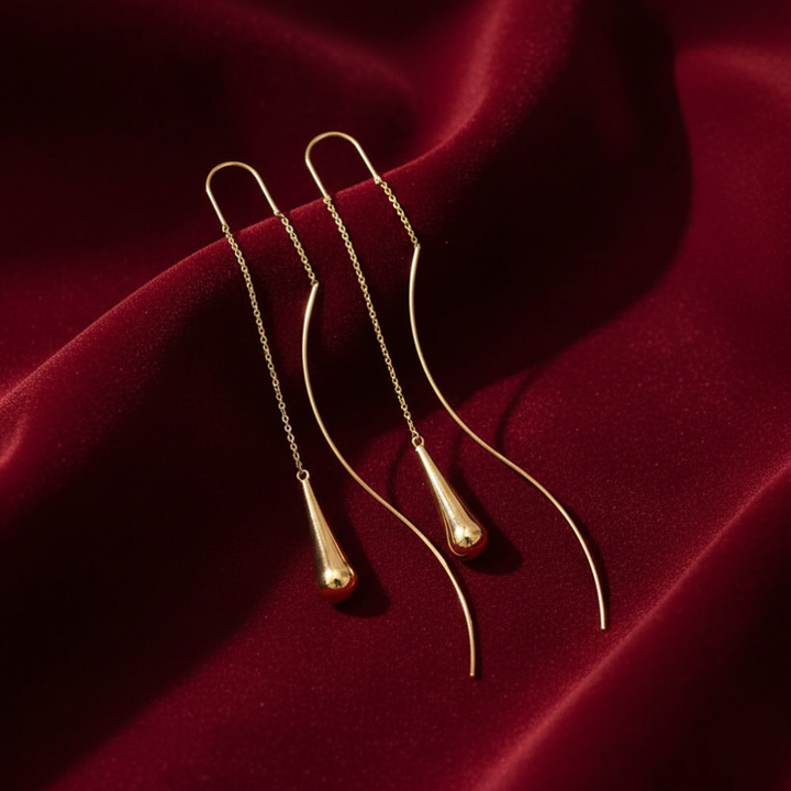 Tränenförmige Quastenohrringe