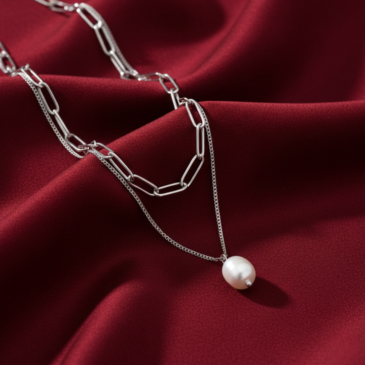 Angela Silber Halskette