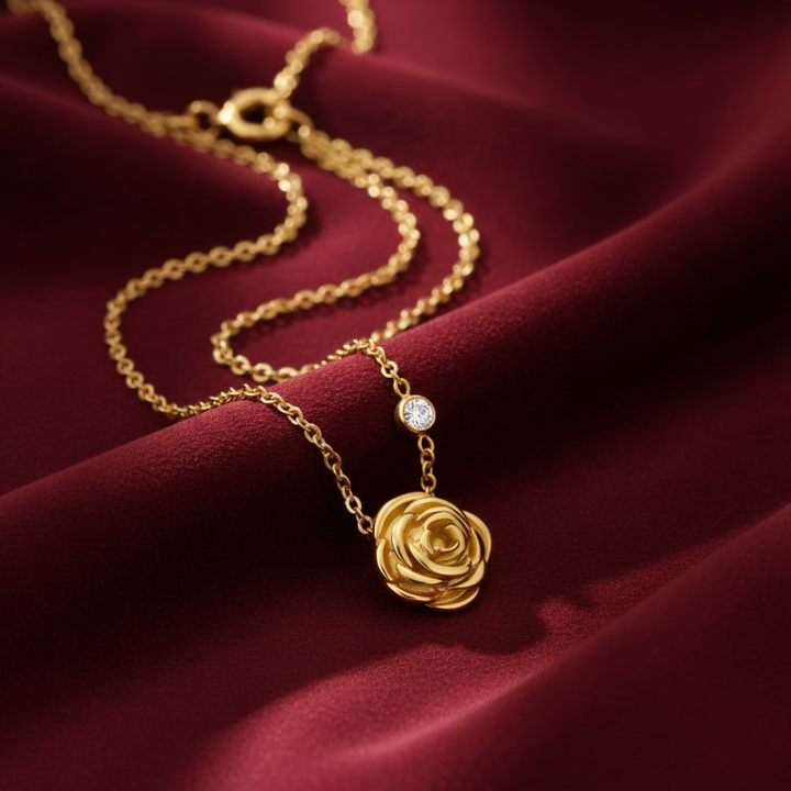 Rose - Goldenes Halsband 