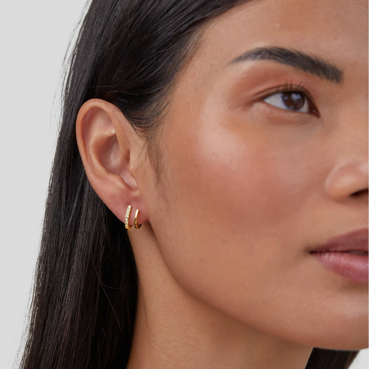 Klaue Gold & Kristall Ohrringe