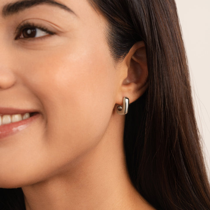 Alice Quadrat Hoop Gold Ohrringe