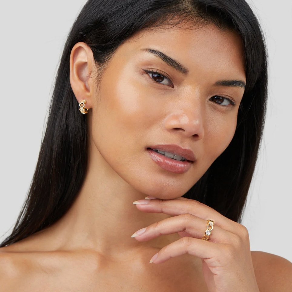 Biene - Gold- & Kristallring