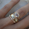 Lily - Vintage Gold- und Zirkonia-Ring-Set