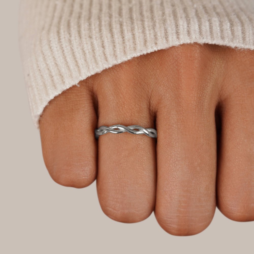 Infinity 18K Silber Dreh-Ring