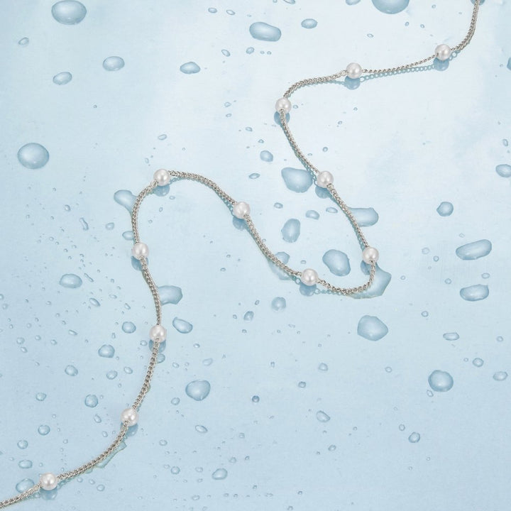 Nura Pearl 18K Silber Halskette