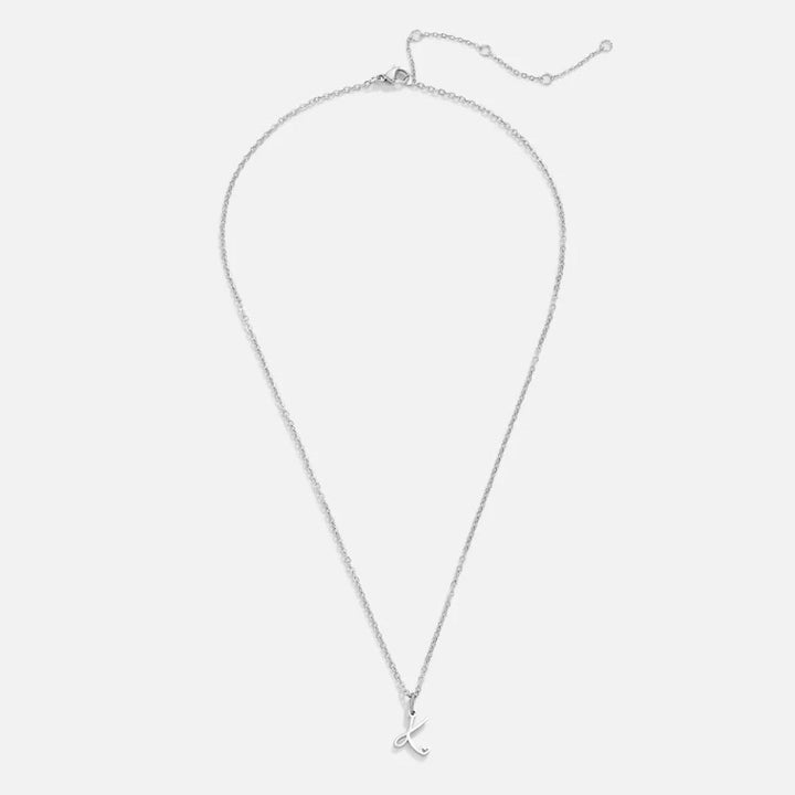 Silberne Buchstaben-Herz-Halskette
