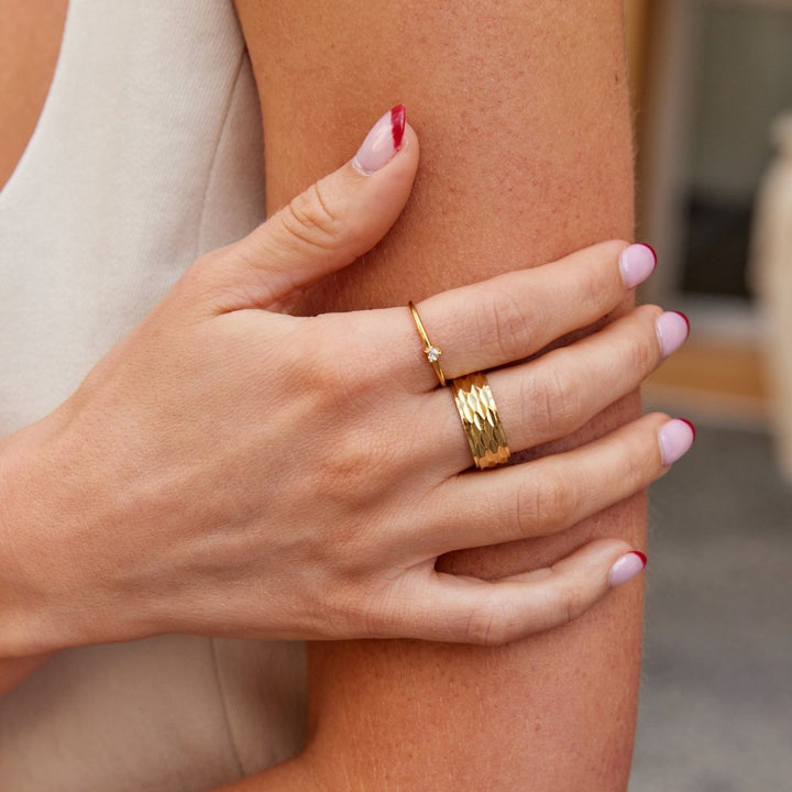 Liebe - Kristall Herzring