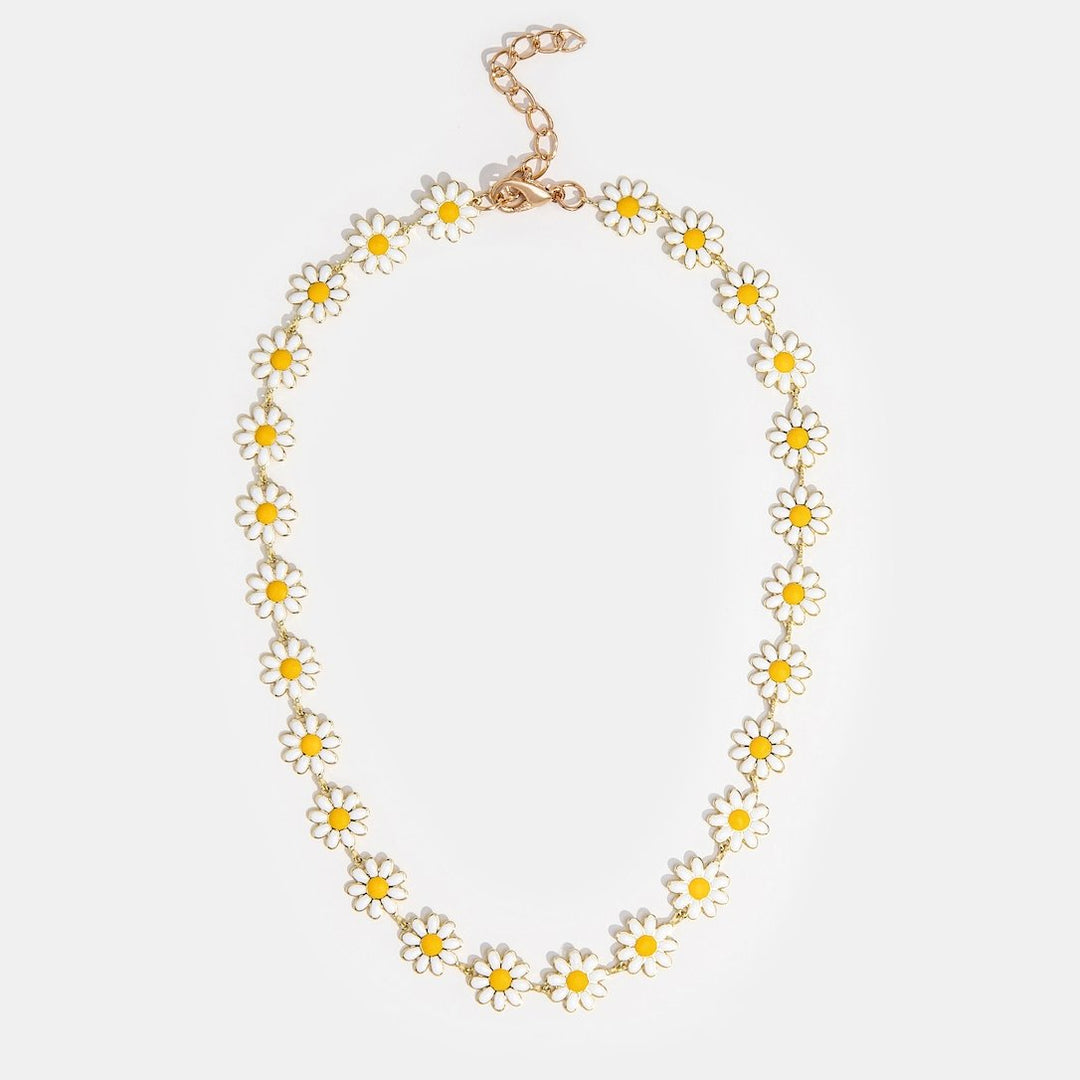 Weißes Gänseblümchen-Halskette
