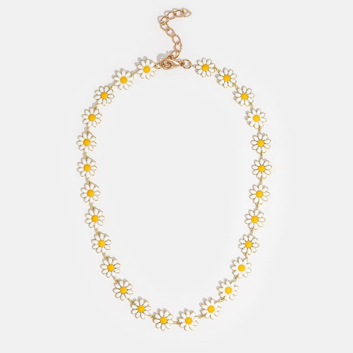 Weißes Gänseblümchen-Halskette